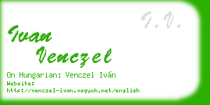 ivan venczel business card